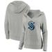 Seattle Kraken Fanatics Branded Women's Plus Size Primary Logo Pullover Hoodie - Heather Gray