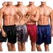 Men Sleepwear Underwear Silk Satin Boxers Shorts Nightwear Pyjamas L XL XXL