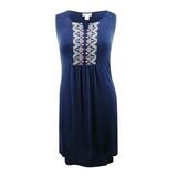 Style & Co. Women's Plus Size Embroidered Swing Dress