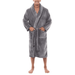 LA HIEBLA MenÂ´s Fall Long Sleepwear Flannel Robes Shawl Collar Fleece Bathrobe Spa Pajamas