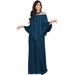 KOH KOH Long Strapless Cocktail Evening Off The Shoulder Cold Sexy Evening Flowy Formal Full Floor Length Tall Drape Gown Maxi Dress For Women Blue Teal XXXX-Large US 26-28 NT059