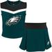 Philadelphia Eagles Youth Two-Piece Spirit Cheerleader Set - Midnight Green/Black