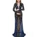 Women's Long Sleeve V Neck Lace Floral Maternity Gown Maxi Photography Dress