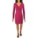 French Connection Womens Slinky Faux-Wrap Shift Dress
