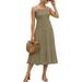 Colisha Tank Dress for Women Solid Tunic Dress Lady Casual Midi Dress Business Office Elegant Dress