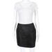 Paula Hian Womens Above Knee Straight Silk Mini Skirt Black Size 4