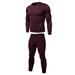 Men's Thermal Top and Bottom Set Underwear Long Johns Base Layer with Soft Fleece Lined