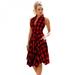 EleaEleanor Women Plaid Shirt Dress Leisure Vintage Dresses Summer Women Sleeveless Casual Button Dress Knee-Length Robe (M)