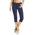 Women's Hyper Stretch Denim Capri Jeans, Q44876X-NAVY-3X