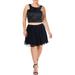 B. Darlin Womens Juniors 2 PC Sequined Crop Top Dress