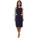 Christin Michaels Women's Hannah Sleeveless Dress Navy/Ivory