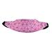Winnereco Geometric Waist Fanny Belt Packs Unisex Patent Leather Chest Bags (Pink)