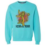 Mens Dream Super Soft Sweatshirt â€�Here Me Roarâ€� High Quality Long Sleeve Sweater Small, Teal