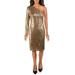 Lauren Ralph Lauren Womens Marri One Shoulder Sequined Cocktail Dress