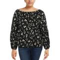 Lauren Ralph Lauren Womens Knit Floral Print Pullover Top