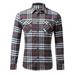 Cotton Shirt for Men Long Sleeve Casual Button Up Plaid Shirt Soft Outdoor Shirts Workshirt Red Black Green White Blue Basic Fall Tops