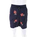Les Canebiers Ermitage Mens Floral Skull Swim Trunks Blue Size Four Extra Large
