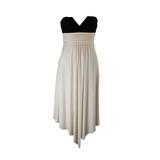 laundry by shelli segal black ivory strapless bandeau dress 8