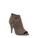 Vince Camuto Annavay Grey Suede Leather Open Peep Toe Pump Ankle Boot (10, SHADY GREY)