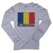 Romania Flag - Special Vintage Edition Men's Long Sleeve Grey T-Shirt