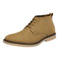 Bruno Marc Men Classic Oxford Shoes Suede Leather Lace Up Desert Shoes Comfort Fashion Boots for Men Chukka Tan Size 10