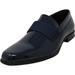 Calvin Klein Men's Demetrius Patent Dark Navy Ankle-High Leather Loafers & Slip-On - 9M