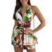 LAPA Women Summer Halter Neck Backless Floral Mini Dress