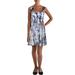 Aqua Womens Tie-Dye Smocked Mini Dress