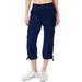 Calvin Klein Women's Performance Cargo Cropped Pants Navy Size 2 Extra Large