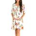 Bellella Women Maternity Polka Dot Floral Wrap Dress Knee Length Baby Shower Summer Boho Beach Casual Wear Pregnant Mini Sundress