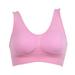 MELLCO Breathable Underwear Sport Yoga Bras Lovely Young Size S-3XL Outdoor Women Seamless Solid Bra Fitness Bras Tops,Pink(2XL)