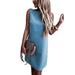 Sleeveless Dress for Women Casual Office Work Dress Summer Solid Color Short Mini Dress Sexy Backless Dresses