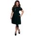 Clothes For Women Stylish Casual Women Dresses Large Size Women's Summer Mini Dresses Short Sleeve Dress Green XXXL