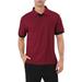 Lars Amadeus Big & Tall Men Summer Golf Shirt Contrast Color Short Sleeves Polo Shirt