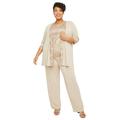 Catherines Women's Plus Size 3-Piece Lace Gala Pant Suit