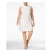 SLNY $109 Womens New 1263 Ivory Sequined Lace Sleeveless Dress 16W Plus B+B