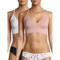 Secret Treasures Womenâ€™s Seamless Bralette, 2-Pack