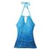 Lauren Ralph Lauren BLUE Ombre Palm High Neck Halterkini, US 8