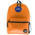 BAZIC School Backpack Basic 16" Orange, Lightweight School Bag for Students Kids Girls Boys Travel, Fit 13-inch Laptop Notebook Text Book, 1-Pack