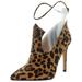 Jessica Simpson Women's Periya Microsuede Natural Spotted Ankle-High Microfiber Pump - 7M