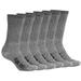 FUN TOES Men Merino Wool Hiking Socks -Lightweight-6 Pairs Pack Blue