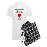 CafePress - My Grandma & Grandpa Love Me - Men's Light Pajamas