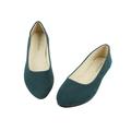 Womens Casual Ballet Dolly Ladies Flat Plain Slip On Suede Comfy Fitness Shoes