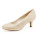 Dream Pairs Women Bridal Slip On Wedding Shoes Party Dress Low Heel Pumps Shoes Luvly Gold Size 9