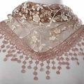 Women Fashion Triangle Wrap Lady Shawl Lace Sheer Floral Print Scarf Scarves