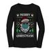 Tstars Womens Ugly Christmas Sweater Merry Christmask Quarantine Christmas Gift Funny Humor Holiday Shirts Xmas Party Christmas Gifts for Her Long Sleeve T Shirt Ugly Xmas Sweater