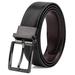 Men's belt, Reversible Leather Belt ,Dress Belt Genuine Leather Reversible Rotated Buckle with 1.25" Wide Strap - Black/Brown
