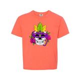 Inktastic Mardi Gras Skull with Masquerade Mask Child Short Sleeve T-Shirt Unisex