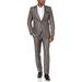 Kenneth Cole Unlisted Men's Slim Fit Suit, Silver Plaid, 48R