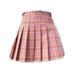 Xiaodriceee Mini Pleated Skirt Casual Loose Plaid Skirt 2019 New Korean Style A-Line Skirt High Waist kawaii skirt